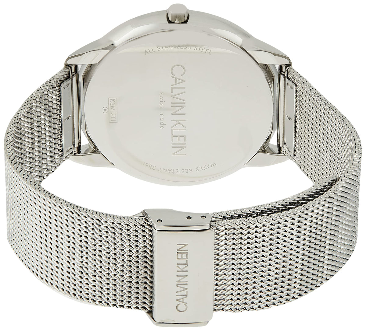  Shop Authentic Calvin Klein Minimal Black Dial Silver Mesh Bracelet Watch for Men - K3M21123 - Luxxuri