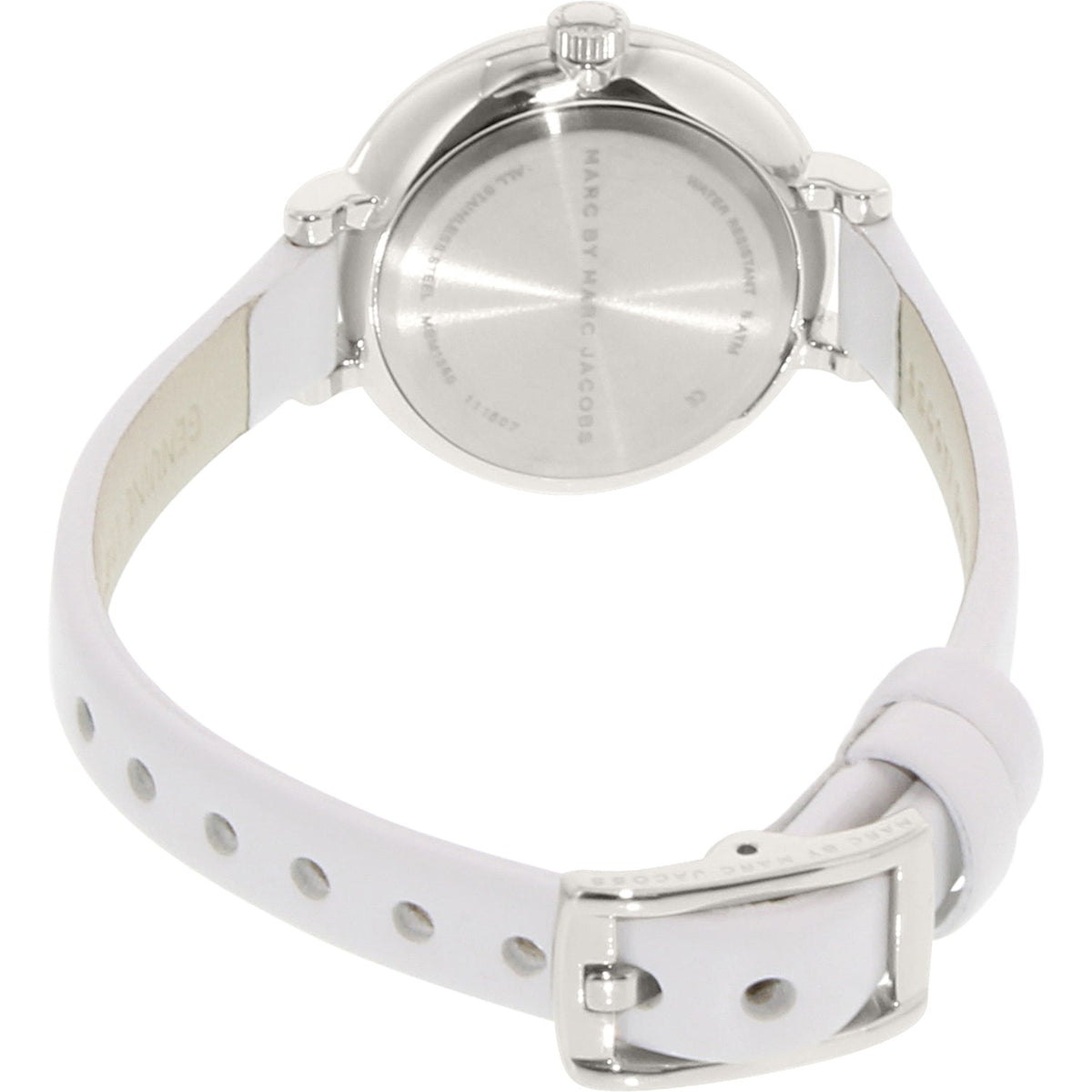  Shop Authentic Marc Jacobs Sally White Dial White Leather Strap Watch for Women - MBM1350 - Luxxuri