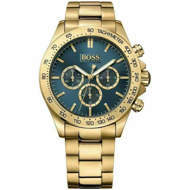  Shop Authentic Hugo Boss Allure Chronograph Green Dial Gold Steel Strap Watch for Men - 1513923 - Luxxuri