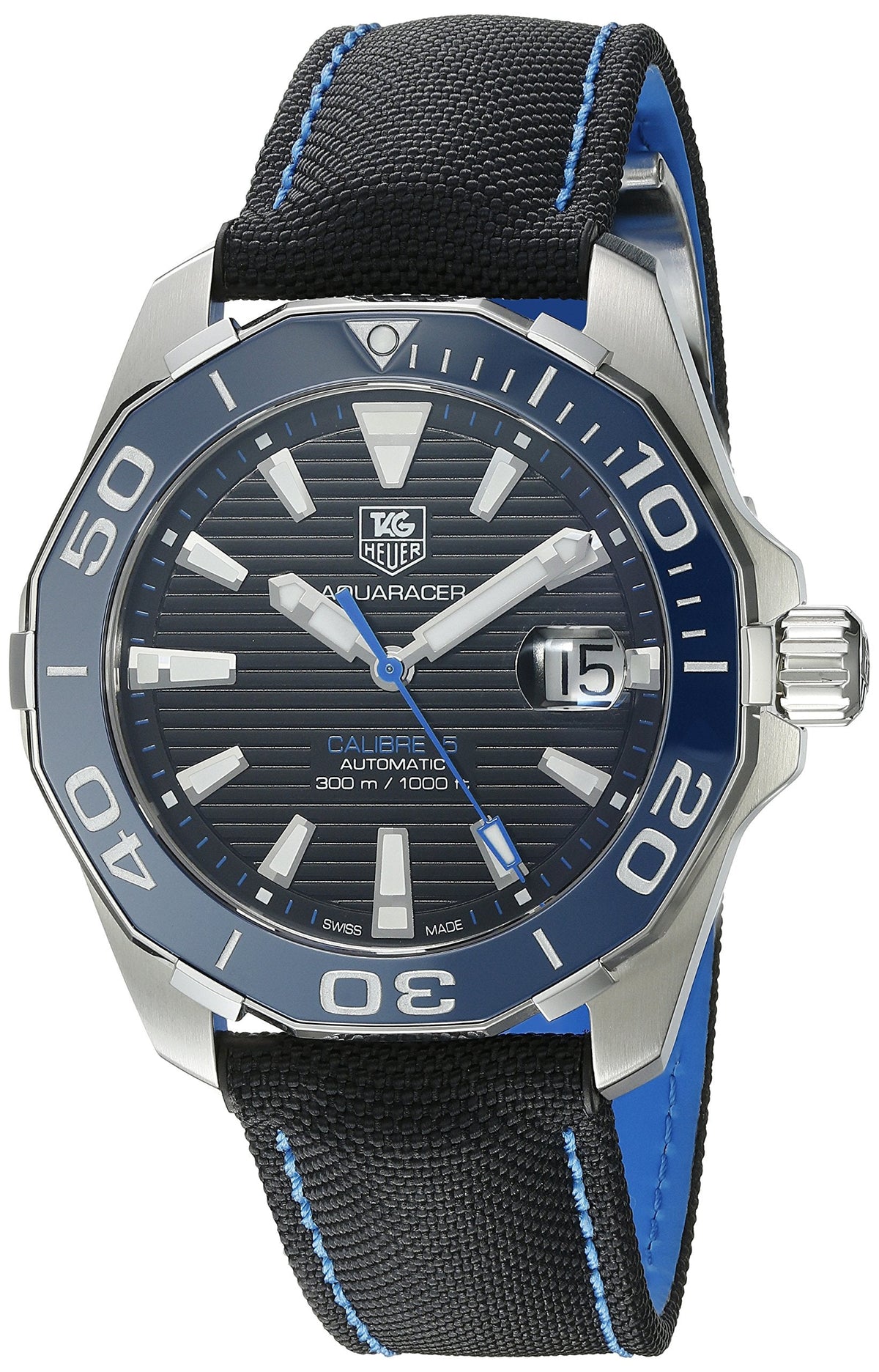  Shop Authentic Tag Heuer Aquaracer Blue Dial Watch for Men - WAY211B.FC6363 - Luxxuri