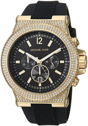  Shop Authentic Michael Kors Dylan Chronograph Black Dial Black Rubber Strap Watch For Women - MK8556 - Luxxuri