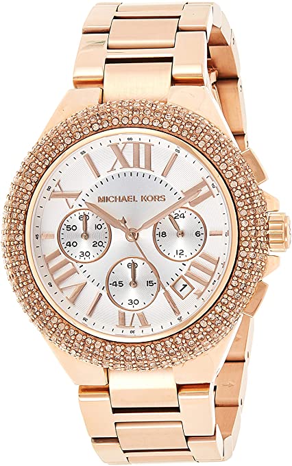  Shop Authentic Michael Kors Camille Chronograph White Dial Rose Gold Steel Strap Watch for Women - MK5636 - Luxxuri