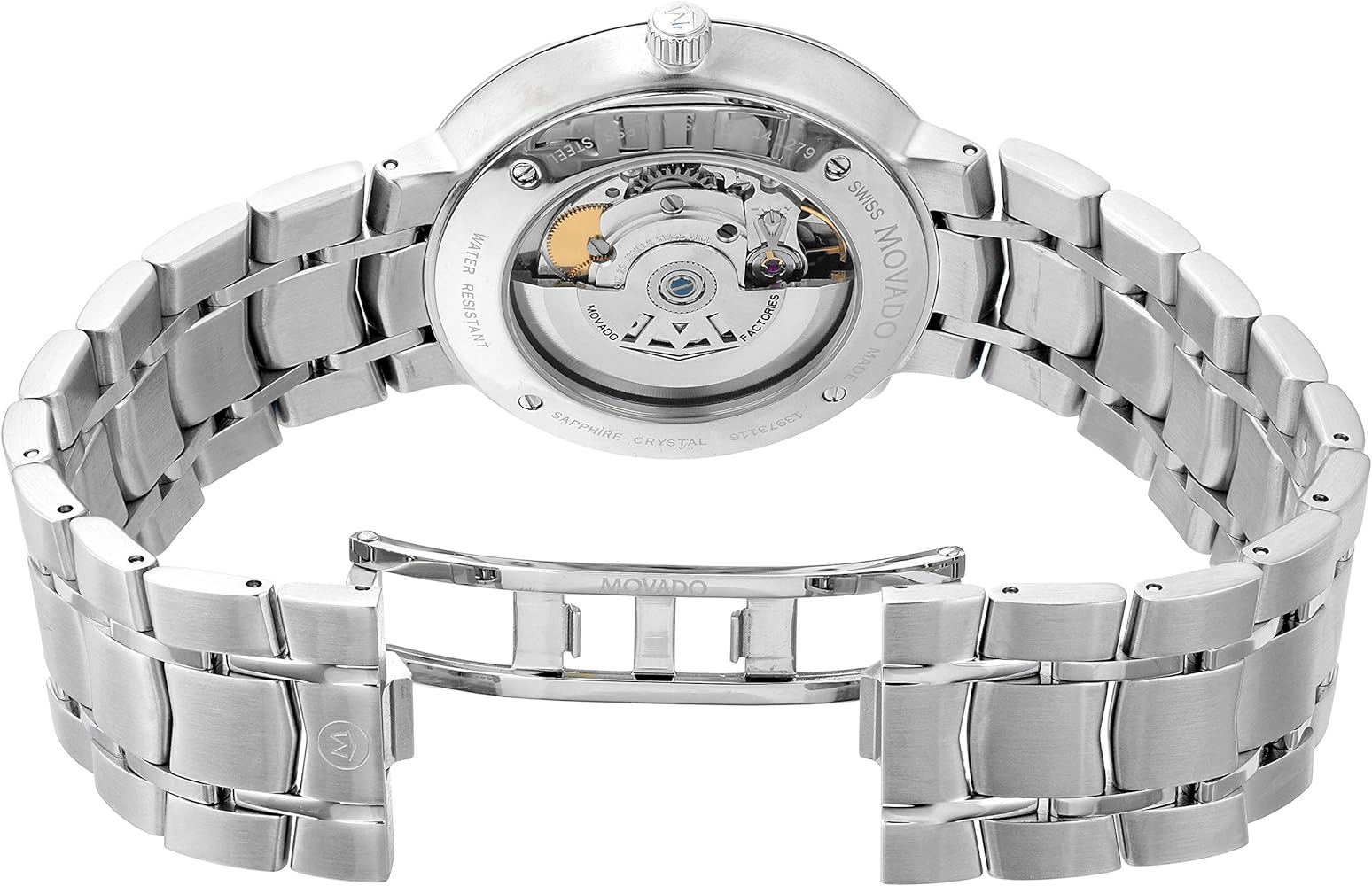  Shop Authentic Movado 1881 Automatic Black Dial Silver Steel Strap Watch for Men - 606914 - Luxxuri