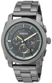 Shop Authentic Fossil Machine Chronograph Grey Dial Grey Steel Strap Watch for Men - FS5172 - Luxxuri