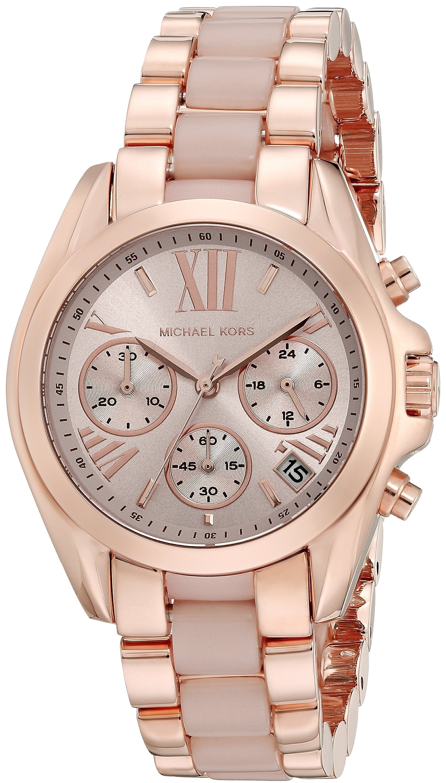  Shop Authentic Michael Kors Bradshaw Rose Gold Dial Two Tone Steel Strap Watch for Women - MK6066 - Luxxuri