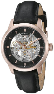  Shop Authentic Fossil Townsman Automatic Skeleton Black Dial Black Leather Strap Watch for Men - ME3084 - Luxxuri