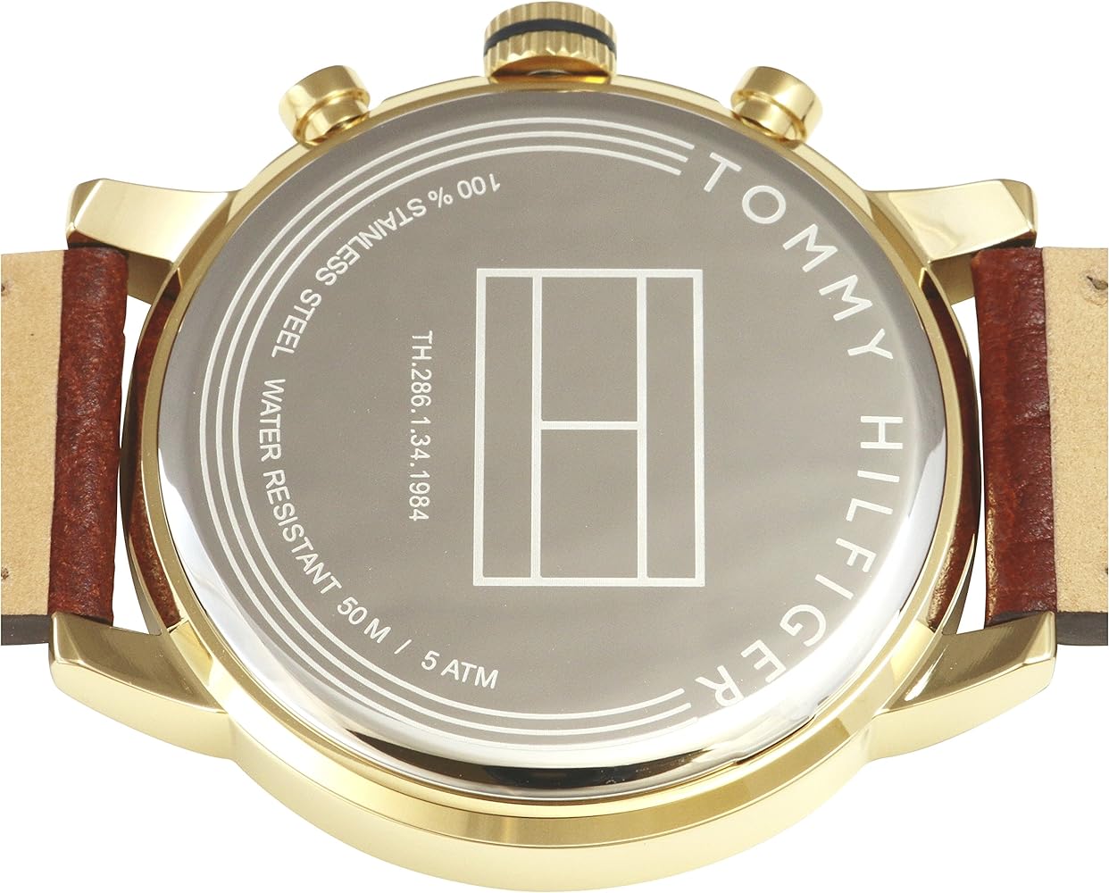  Shop Authentic Tommy Hilfiger Jake Quartz White Dial Brown Leather Strap Watch for Men - 1791231 - Luxxuri