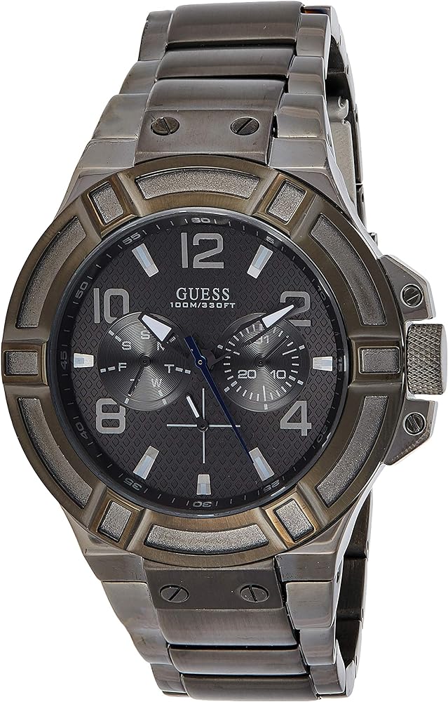  Shop Authentic Guess Rigor Multifunction Black Dial Black Steel Strap Watch For Men - W0218G1 - Luxxuri