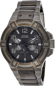  Shop Authentic Guess Rigor Multifunction Black Dial Black Steel Strap Watch For Men - W0218G1 - Luxxuri