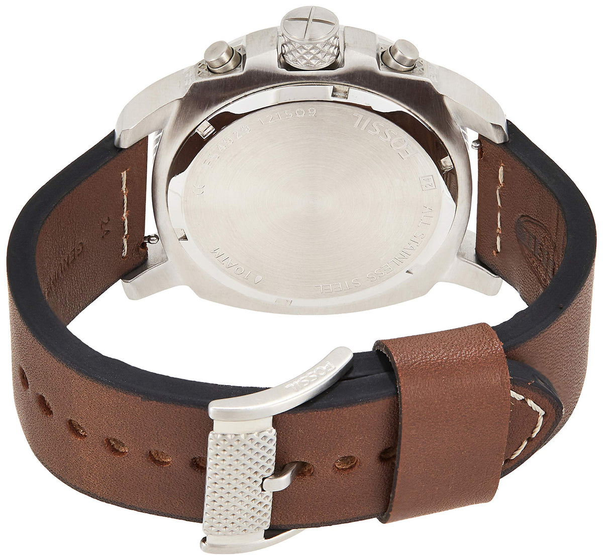  Shop Authentic Fossil Modern Machine White Dial Brown Leather Strap Watch for Men - FS4929 - Luxxuri
