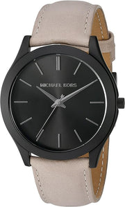  Shop Authentic Michael Kors Slim Runway Black Dial Beige Leather Strap Watch For Men - MK8510 - Luxxuri