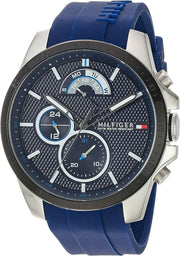  Shop Authentic Tommy Hilfiger Decker Quartz Blue Dial Blue Rubber Strap Watch for Men - 1791350 - Luxxuri