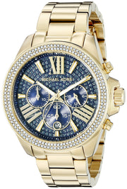  Shop Authentic Michael Kors Wren Diamonds Blue Dial Gold Steel Strap Watch for Women - MK6291 - Luxxuri