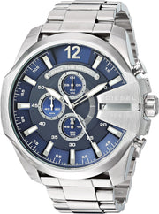  Shop Authentic Diesel Mega Chief Chronograph Blue Dial Silver Steel Strap Watch For Men - DZ4417 - Luxxuri