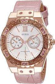  Shop Authentic Guess Limelight Quartz Analog White Dial Pink Leather Strap Watch For Women - W0775l3 - Luxxuri