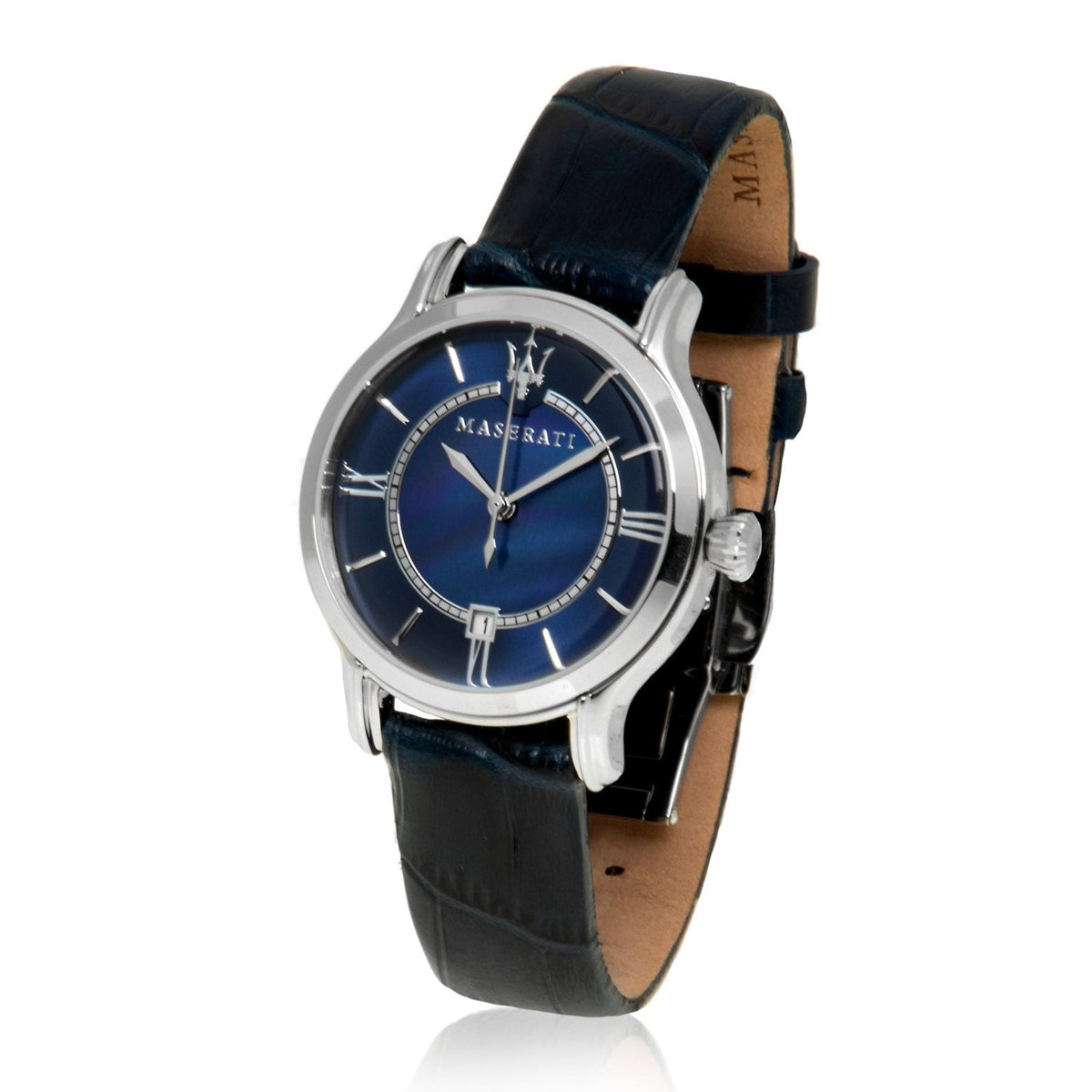  Shop Authentic Maserati Epoca Blue Dial Blue Leather Strap Watch For Women - R8851118502 - Luxxuri