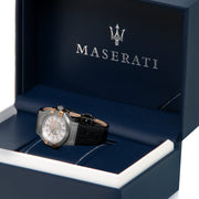  Shop Authentic Maserati Potenza Diamonds Silver Dial Blue Leather Strap Watch For Women - R8851108502 - Luxxuri