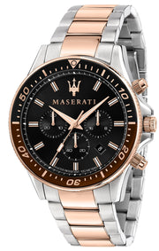 Shop Authentic Maserati SFIDA Chronograph Black Dial Two Tone Steel Strap Watch For Men - R8873640009 - Luxxuri