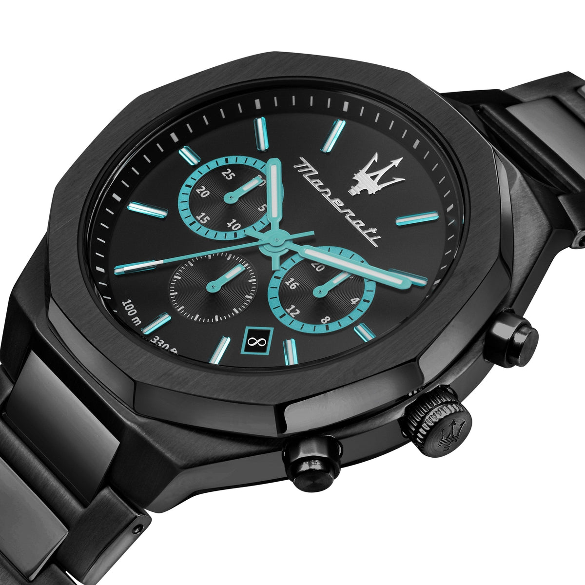  Shop Authentic Maserati STILE Aqua Edition Black Dial Chronograph Watch For Men - R8873644001 - Luxxuri