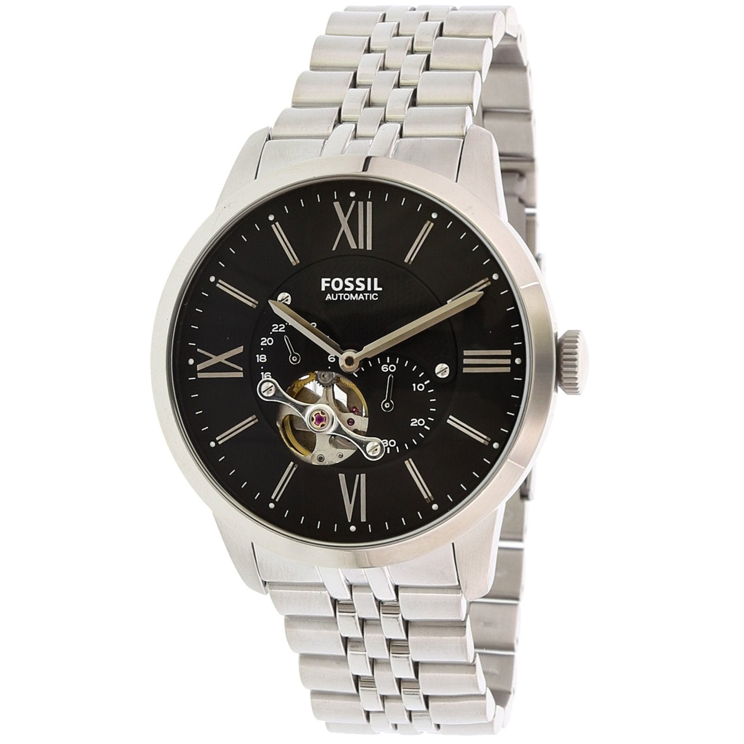  Shop Authentic Fossil Townsman Black Dial Silver Steel Strap Watch for Men - ME3107 - Luxxuri
