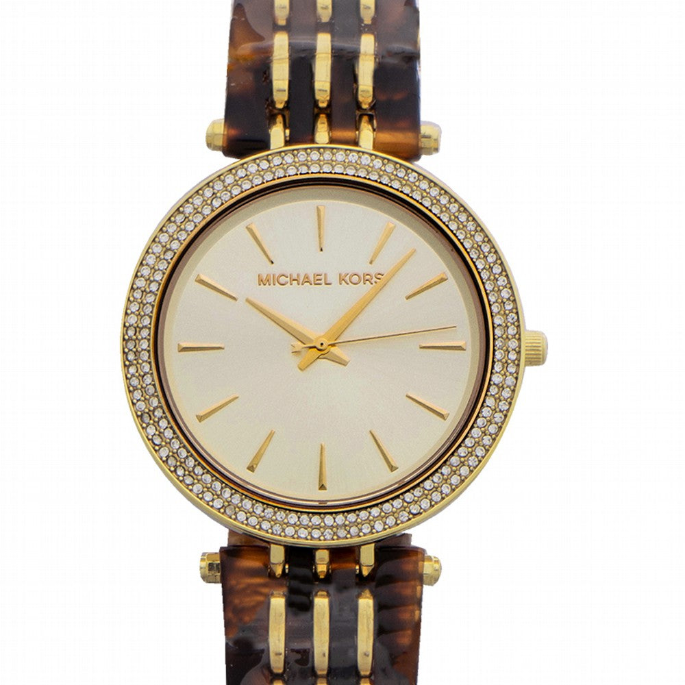  Shop Authentic Michael Kors Darci Gold Dial Brown Two Tone Steel Strap Watch for Women - MK4326 - Luxxuri