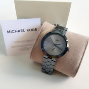  Shop Authentic Michael Kors Garner Chronograph Quartz Blue Dial Blue Steel Strap Watch For Women - MK6410 - Luxxuri