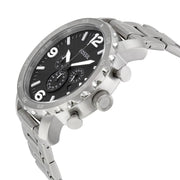  Shop Authentic Fossil Nate Chronograph Black Dial Silver Steel Strap Watch for Men - JR1353 - Luxxuri