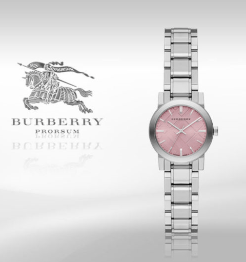  Shop Authentic Burberry The City Diamonds Pink Dial Silver Steel Strap Watch for Women - BU9231 - Luxxuri