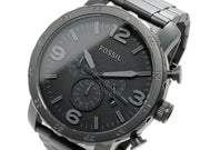  Shop Authentic Fossil Nate Chronograph Black Dial Black Steel Strap Watch for Men - JR1401 - Luxxuri