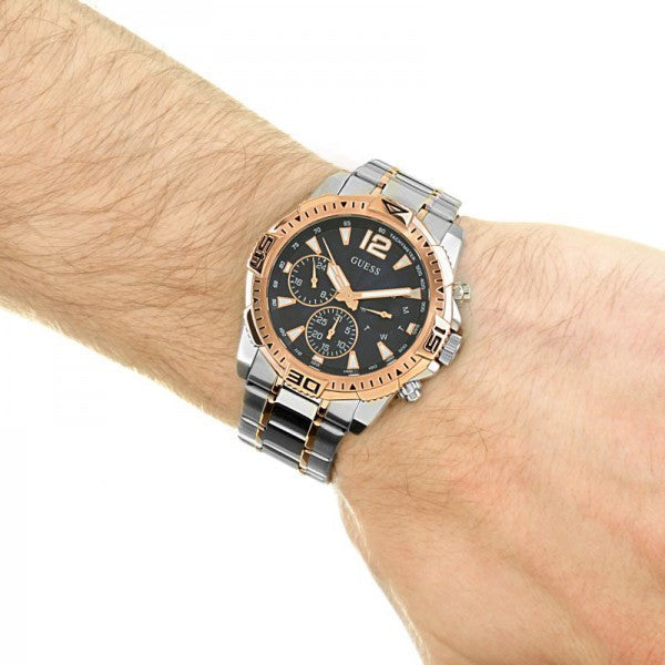  Shop Authentic Guess Commander Chronograph Blue Dial Two Tone Steel Strap Watch for Men - GW0056G5 - Luxxuri