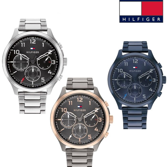  Shop Authentic Tommy Hilfiger Asher Chronograph Blue Dial Blue Steel Strap Watch For Men - 1791853 - Luxxuri