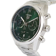  Shop Authentic Tag Heuer Carrera Automatic Chronograph Limited Edition Green Dial Silver Steel Strap Watch for Men - CBN2014.EB0240 - Luxxuri