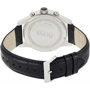  Shop Authentic Hugo Boss Jet Black Dial Black Leather Strap Watch for Men - 1513279 - Luxxuri