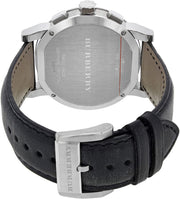 Shop Authentic Burberry The City Chronograph White Dial Black Leather Strap Watch for Men - BU9355 - Luxxuri