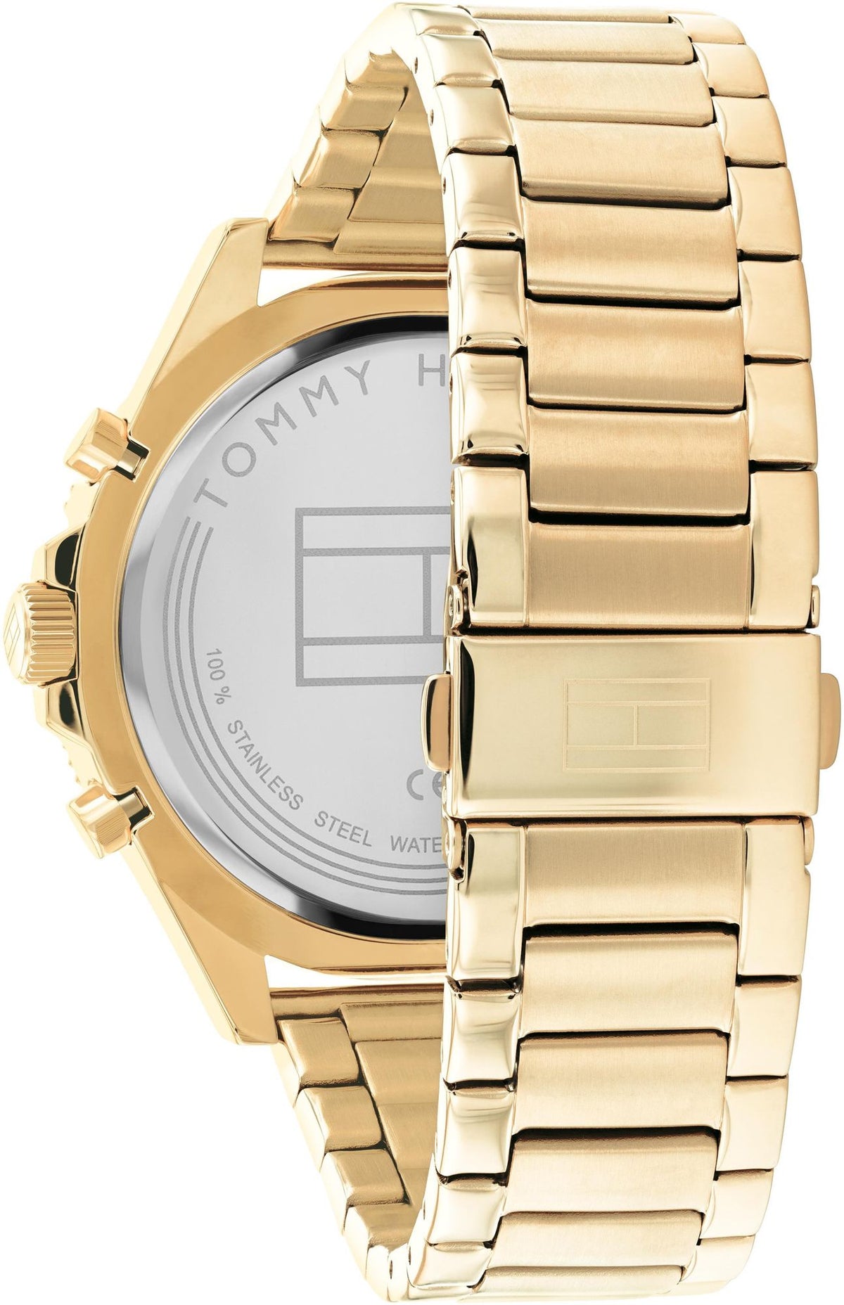  Shop Authentic Tommy Hilfiger Larson Chronograph Black Dial Gold Steel Strap Watch For Men - 1791919 - Luxxuri