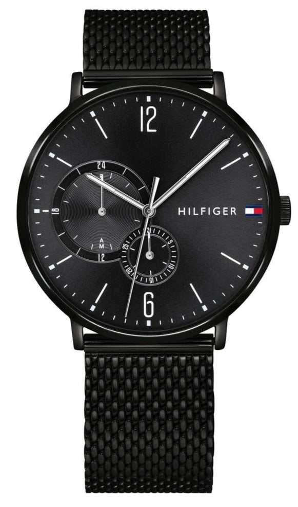  Shop Authentic Tommy Hilfiger Brooklyn Black Dial Black Mesh Bracelet Watch for Men - 1791507 - Luxxuri