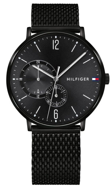  Shop Authentic Tommy Hilfiger Brooklyn Black Dial Black Mesh Bracelet Watch for Men - 1791507 - Luxxuri