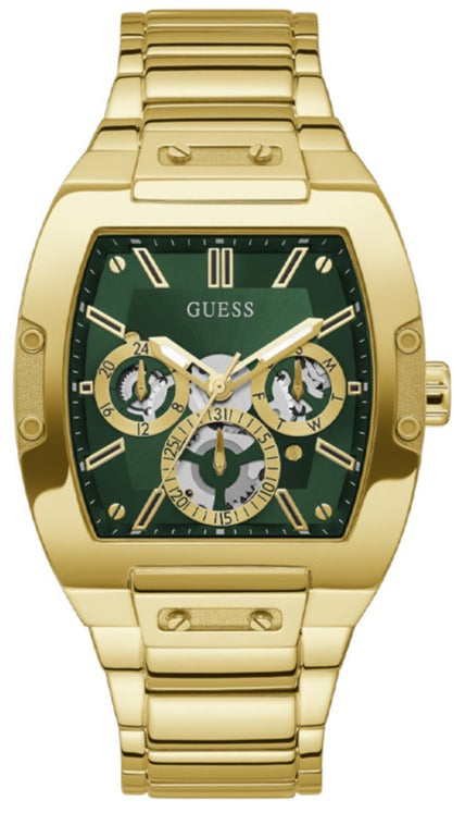  Shop Authentic Guess Phoenix Multi Function Green Dial Gold Steel Strap Watch for Men - GW0456G3 - Luxxuri