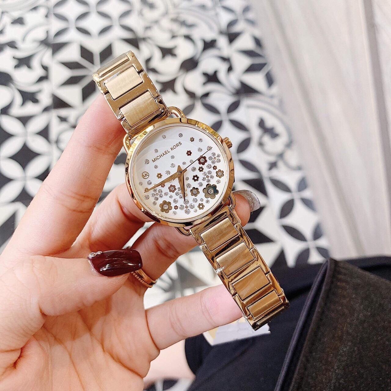  Shop Authentic Michael Kors Portia Quartz White Dial Gold Steel Strap Watch for Women - MK3840 - Luxxuri