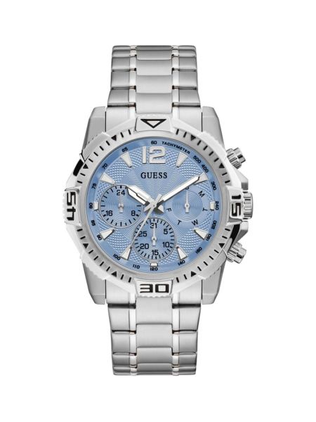  Shop Authentic Guess Commander Chronograph Blue Dial Silver Steel Strap Watch for Men - GW0056G2 - Luxxuri