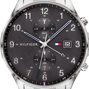  Shop Authentic Tommy Hilfiger West Quartz Black Dial Silver Steel Strap Watch For Men - 1791707 - Luxxuri