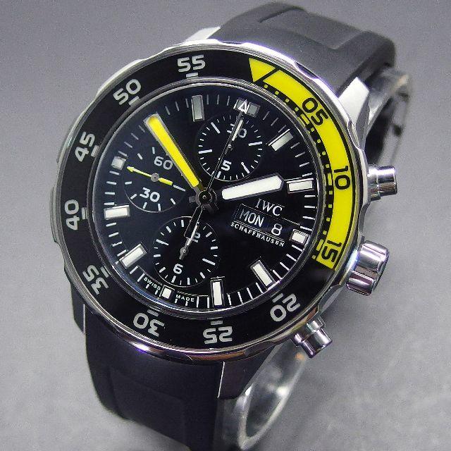  Shop Authentic IWC Aquatimer Automatic Chronograph Black Dial Black Rubber Strap Watch for Men - IW376709 - Luxxuri