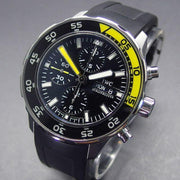  Shop Authentic IWC Aquatimer Automatic Chronograph Black Dial Black Rubber Strap Watch for Men - IW376709 - Luxxuri