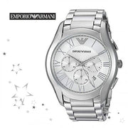  Shop Authentic Emporio Armani Valente Chronograph Silver Dial Silver Steel Strap Watch For Men - AR11081 - Luxxuri