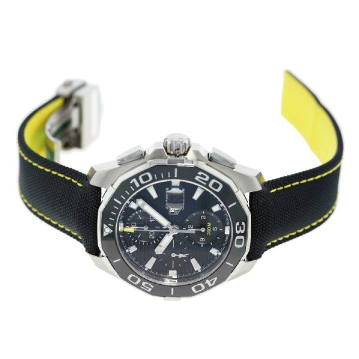  Shop Authentic Tag Heuer Aquaracer Automatic Chronograph Black Dial Black Nylon Strap Watch for Men - CAY211A.FC6361 - Luxxuri