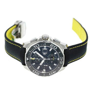  Shop Authentic Tag Heuer Aquaracer Automatic Chronograph Black Dial Black Nylon Strap Watch for Men - CAY211A.FC6361 - Luxxuri