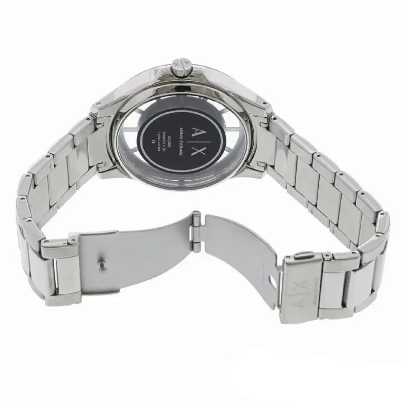  Shop Authentic Armani Exchange Hampton Chronograph Grey Dial Silver Steel Strap Watch For Men - AX2405 - Luxxuri