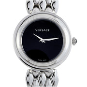 Shop Authentic Versace V-Flare Quartz Black Dial Silver Steel Strap Watch for Women - VEBN00618 - Luxxuri