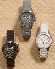  Shop Authentic Marc Jacobs Rock Chronograph Grey Dial Grey Silicone Strap Watch for Women - MBM2550 - Luxxuri