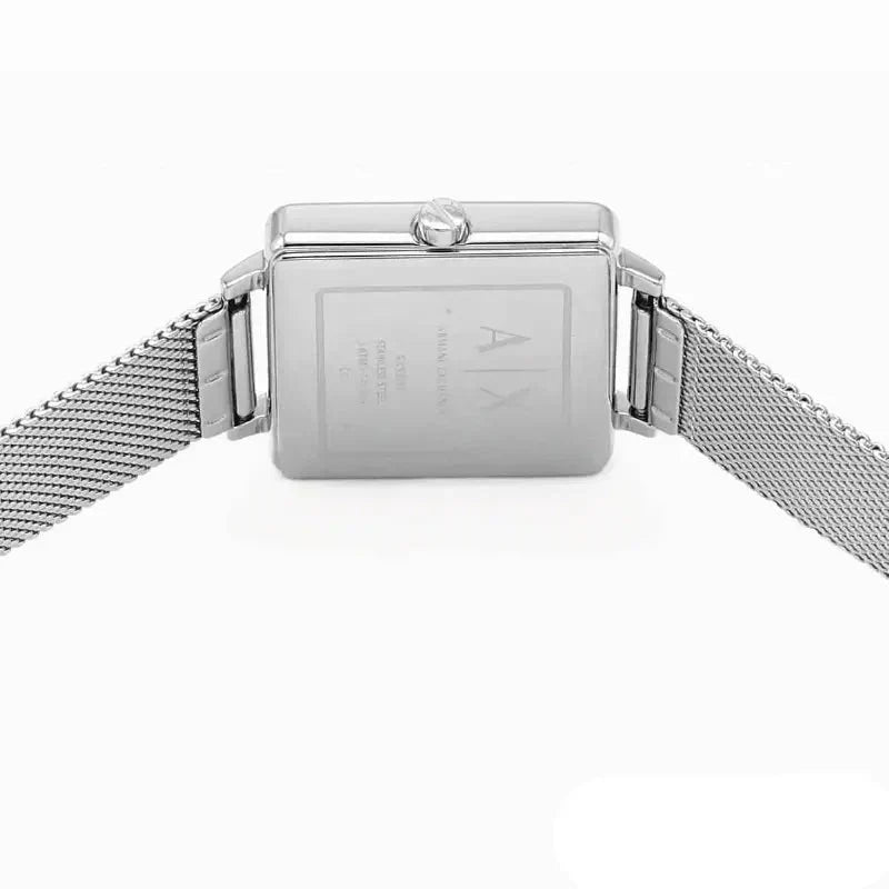  Shop Authentic Armani Exchange Lola Quartz Silver Dial Silver Mesh Strap Watch For Women - AX5800 - Luxxuri